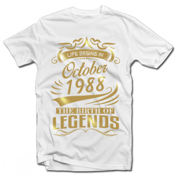 T-shirt "The Birth of Legends" with your selected date T-shirt "The Birth of Legends" with your selected date