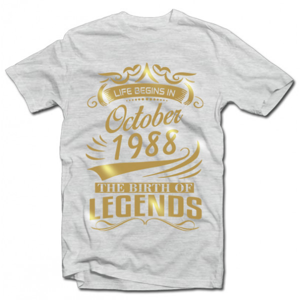 T-shirt "The Birth of Legends" with your selected date T-shirt "The Birth of Legends" with your selected date