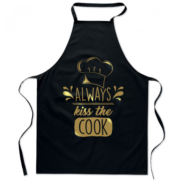 Cotton apron "Always kiss the cook"