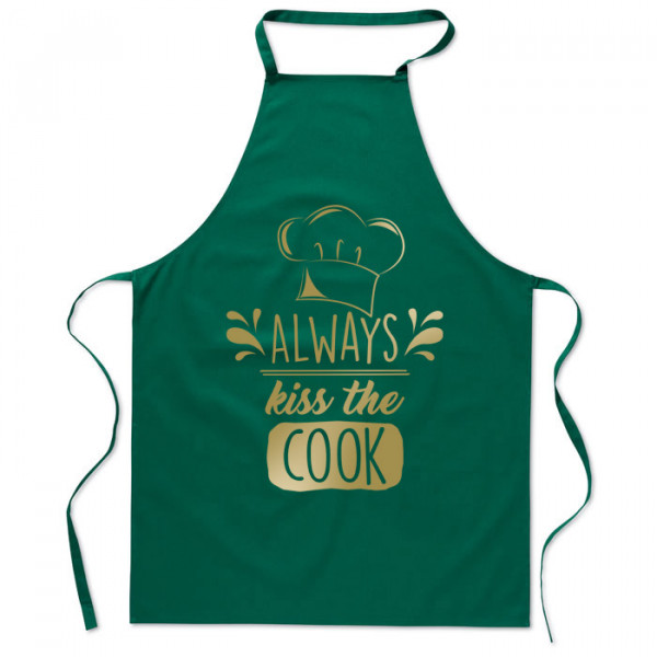 Cotton apron "Always kiss the cook"
