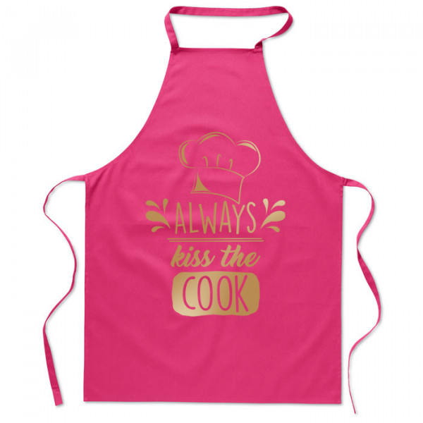 Cotton apron "Always kiss the cook"