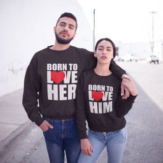 Sweatshirt set "Born to love" (without hood)