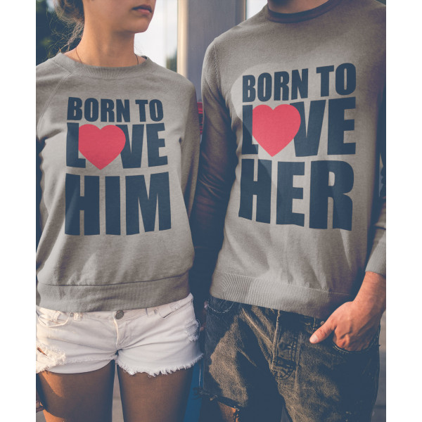 Sweatshirt set "Born to love" (without hood) Sweatshirt set "Born to love" (without hood)