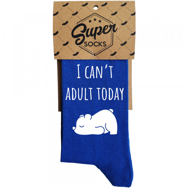 Socks "I can't adult today"