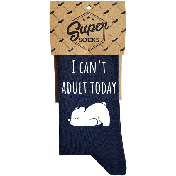 Socks "I can't adult today"