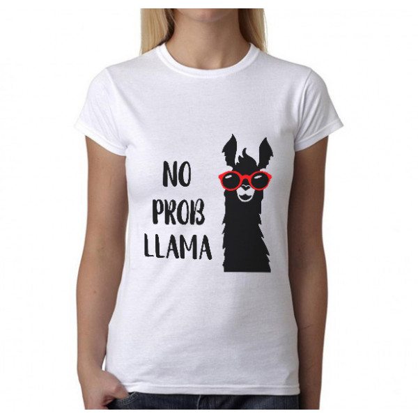 Women's T-shirt "No prob-llama" Women's T-shirt "No prob-llama"