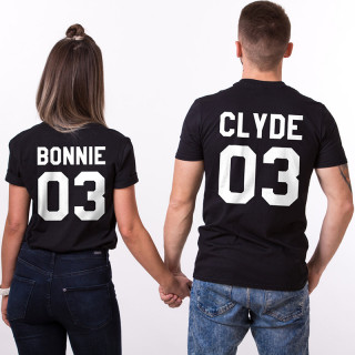 T-shirt set "Bonnie and Clyde" with the selected numbers