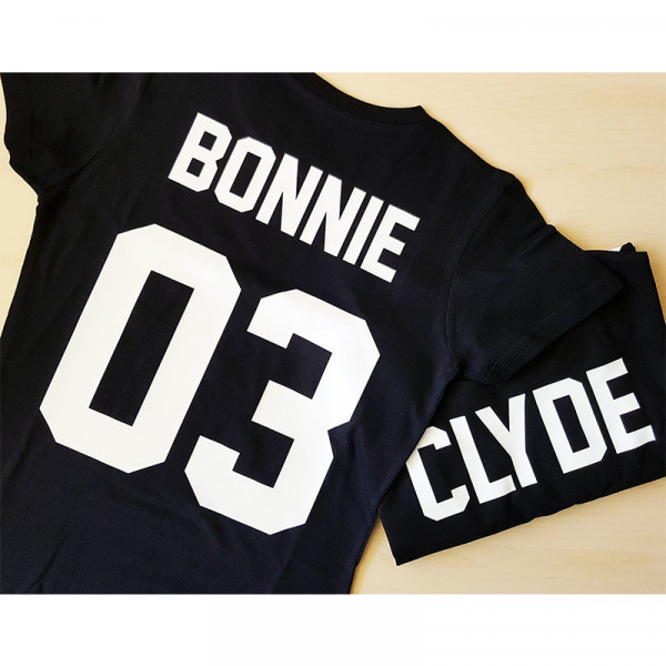 T-shirt set "Bonnie and Clyde" with the selected numbers T-shirt set "Bonnie and Clyde" with the selected numbers