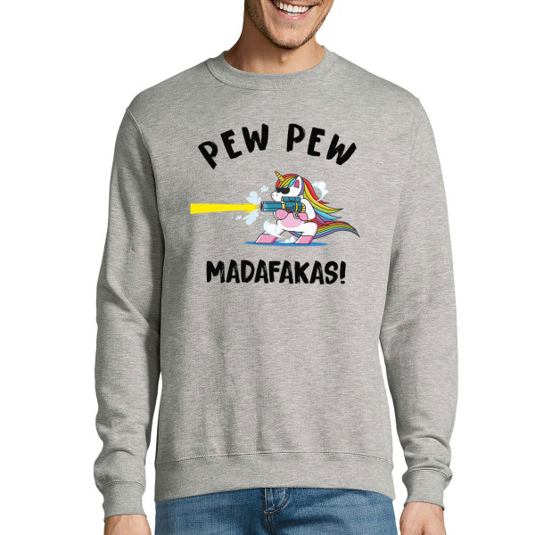 Sweatshirt "Pew pew unicorn" (without hood)