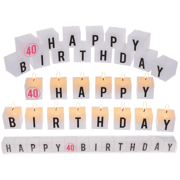Birthday candle set "40" Birthday candle set "40"