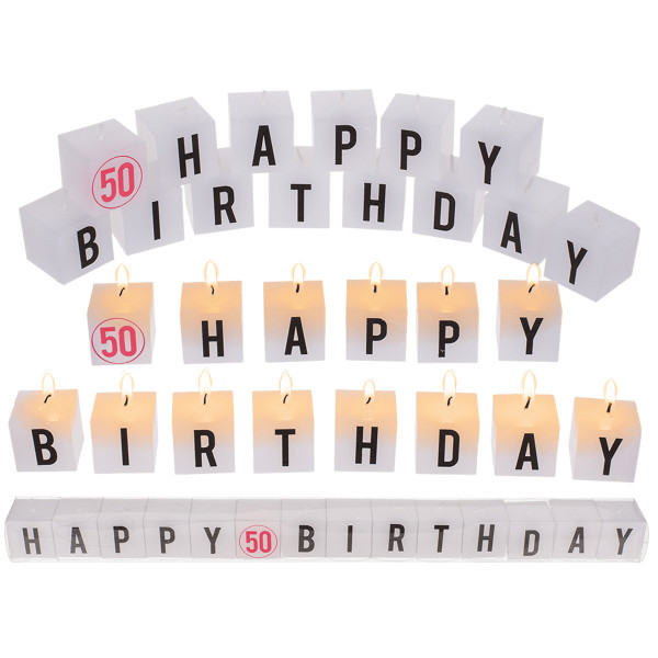 Birthday candle set "50" Birthday candle set "50"