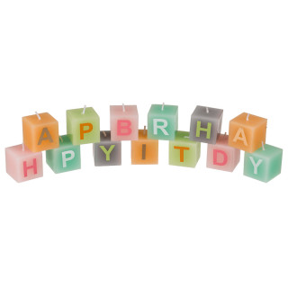 Birthday candle set "HAPPY BIRTHDAY"
