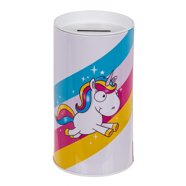 Metal piggy bank "Comic Unicorn" Metal piggy bank "Comic Unicorn"
