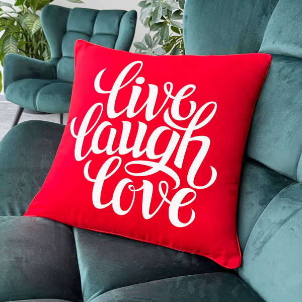 Decorative pillow "Live, Laugh, Love"