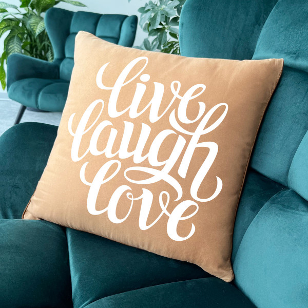 Decorative pillow "Live, Laugh, Love"