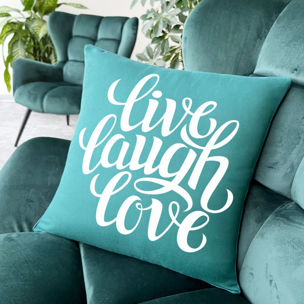 Decorative pillow "Live, Laugh, Love"