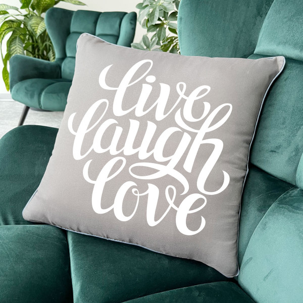 Decorative pillow "Live, Laugh, Love"