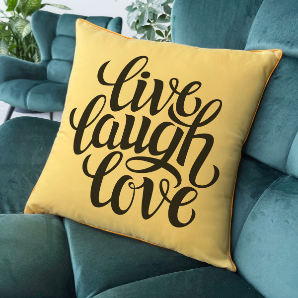 Decorative pillow "Live, Laugh, Love"