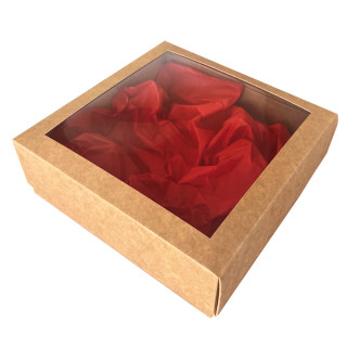 Gift box, brown 210x210x60mm