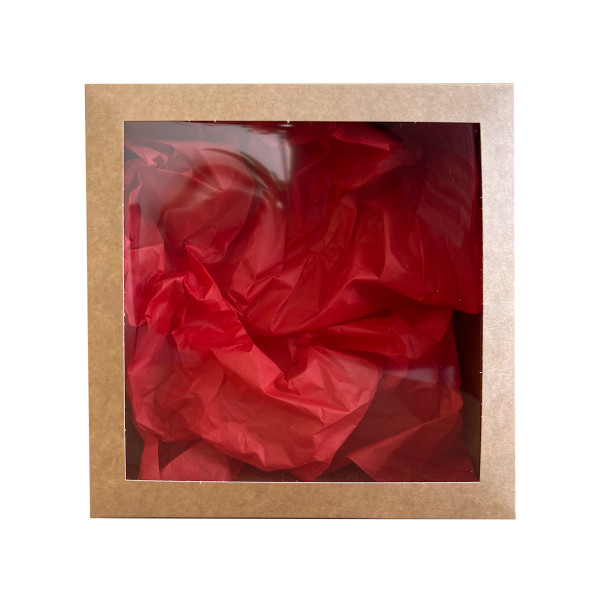 Gift box, brown 210x210x60mm