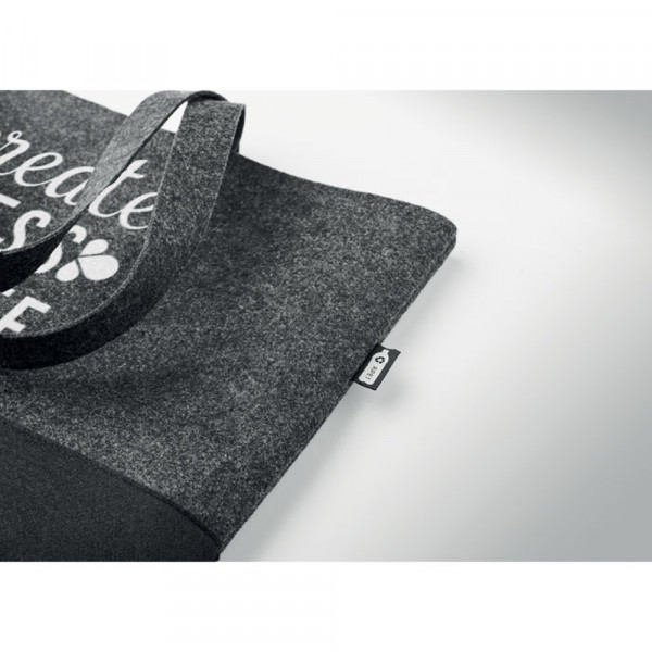 Eco-felt shopping bag "Create less waste"