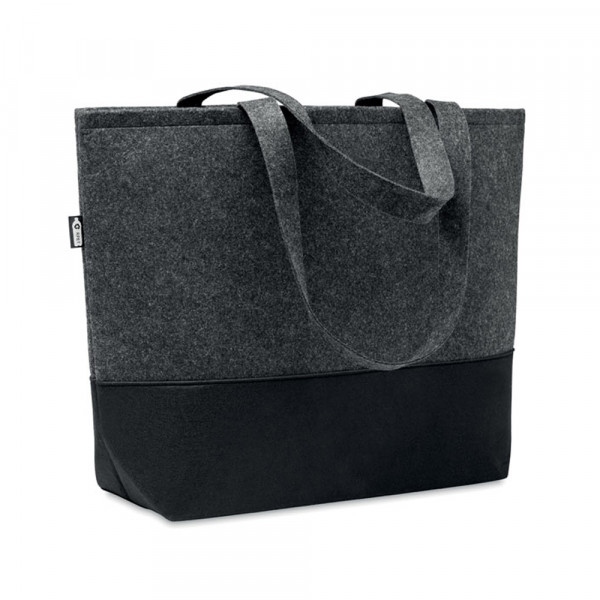 Eco-felt shopping bag "Create less waste"