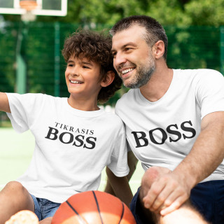 T-Shirt set for father and child "Boss and real boss"