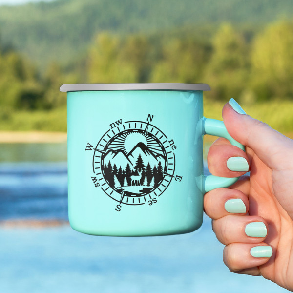 Metal Mug "All Roads Lead to Nature"