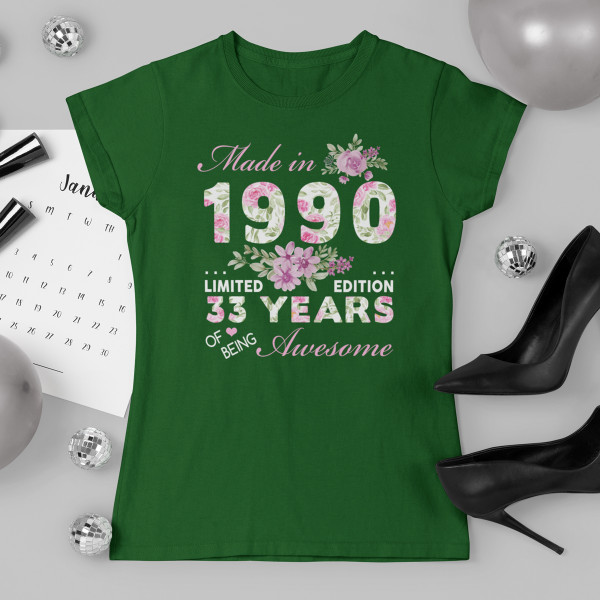 Women's T-shirt "Made in" with your selected date Women's T-shirt "Made in" with your selected date
