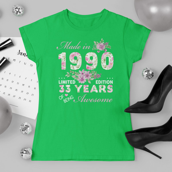 Women's T-shirt "Made in" with your selected date Women's T-shirt "Made in" with your selected date