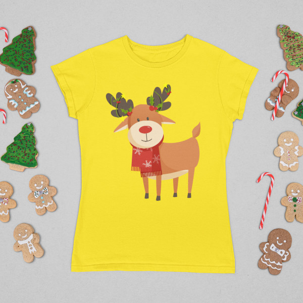 Women's T-shirt "Festive reindeers"
