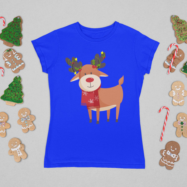 Women's T-shirt "Festive reindeers"
