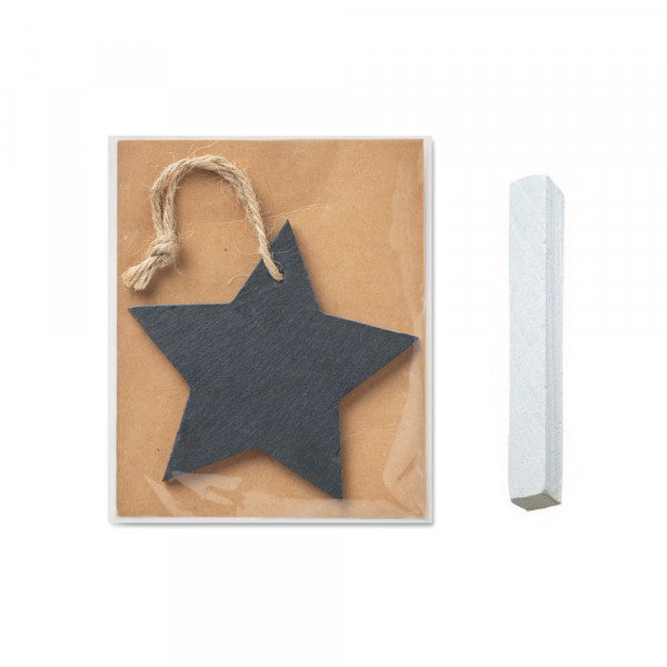Hanging slate decoration with chalk "Star" Hanging slate decoration with chalk "Star"