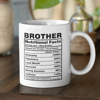 Mug "Brother Nutrition Facts"