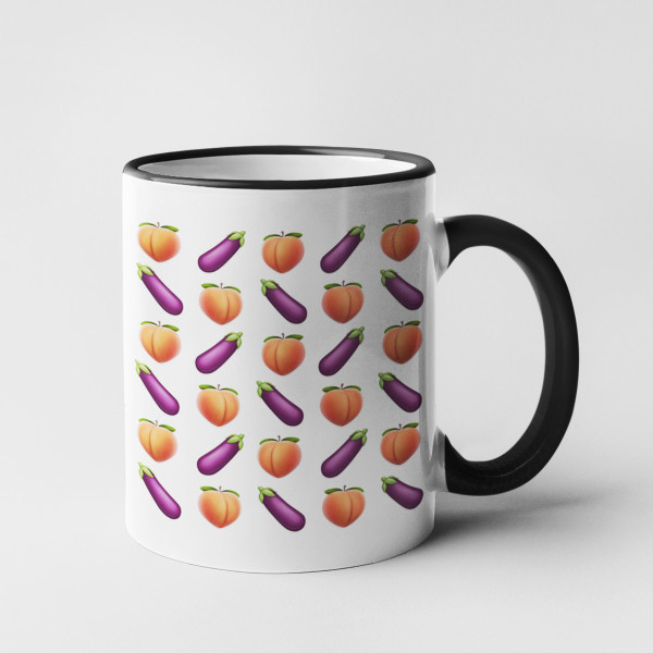 Mug "Eggplant and Peach" Mug "Eggplant and Peach"