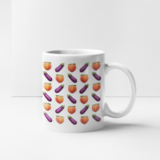Mug "Eggplant and Peach"