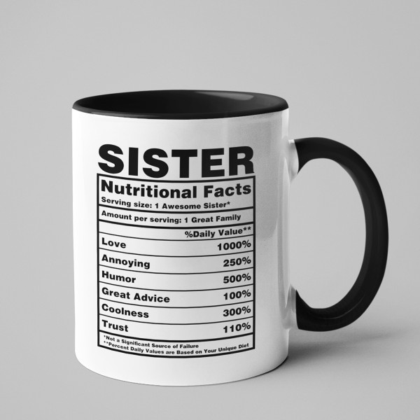 Mug "Sister Nutrition Facts" Mug "Sister Nutrition Facts"
