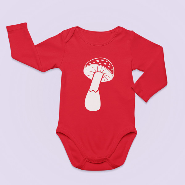 Red baby romper "Toadstool" Red baby romper "Toadstool"