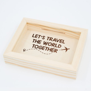 Frame - Money Box "Let's travel the world together"