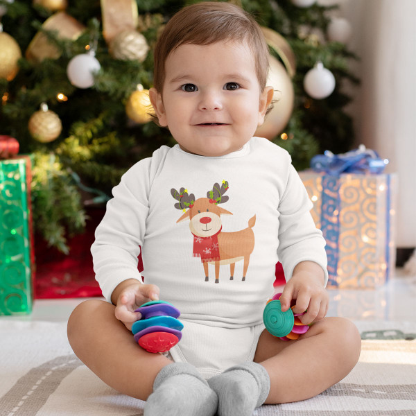 Baby romper "Festive reindeers" Baby romper "Festive reindeers"