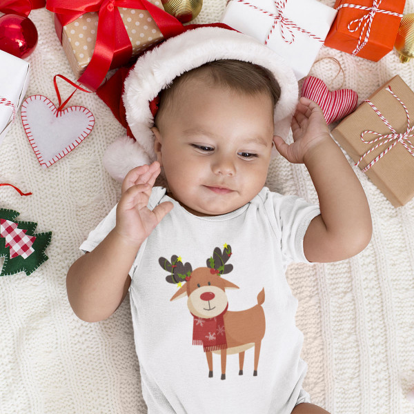 Baby romper "Festive reindeers" Baby romper "Festive reindeers"
