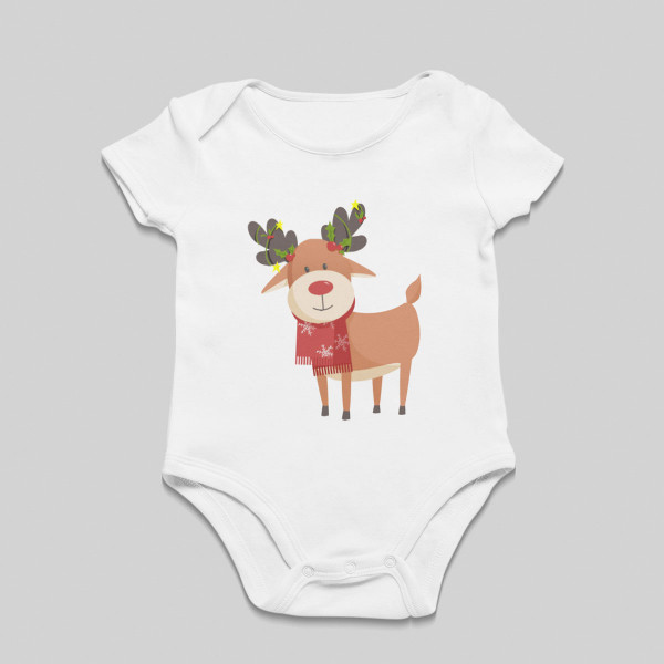 Baby romper "Festive reindeers" Baby romper "Festive reindeers"