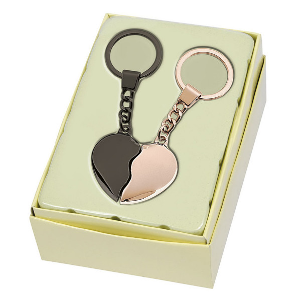 Colored Key Pendant for the Couple "Two Hearts" (with the ability to engrave at an extra price)