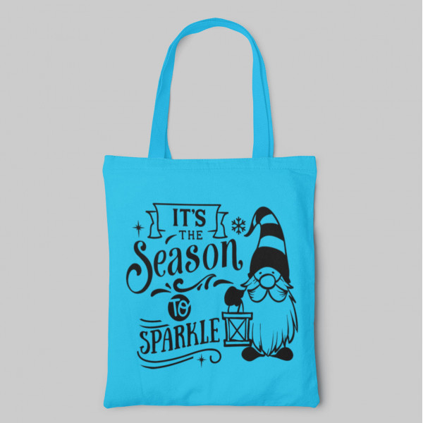 Colored fabric bag "It's the season to sparkle" Colored fabric bag "It's the season to sparkle"