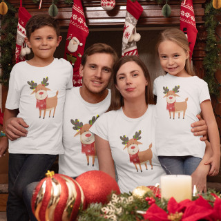 Kids' T-shirt "Festive reindeers"