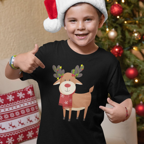 Kids' T-shirt "Festive reindeers"