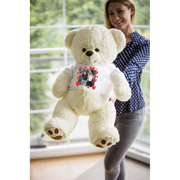 XXL bear "Albert - Love you" with your chosen photo (46 cm) XXL bear "Albert - Love you" with your chosen photo (46 cm)