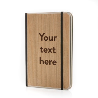 A5 wooden-cover notebook "TREELINE" with your personalized text A5 wooden-cover notebook "TREELINE" with your personalized text