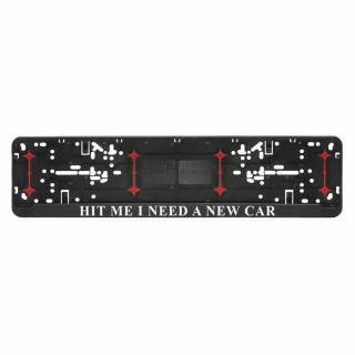 Car number plate frame "Please, hit me"
