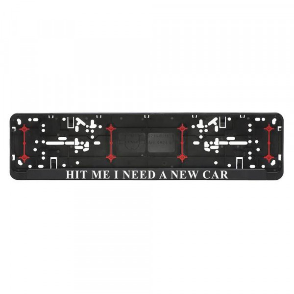 Car number plate frame "Please, hit me"